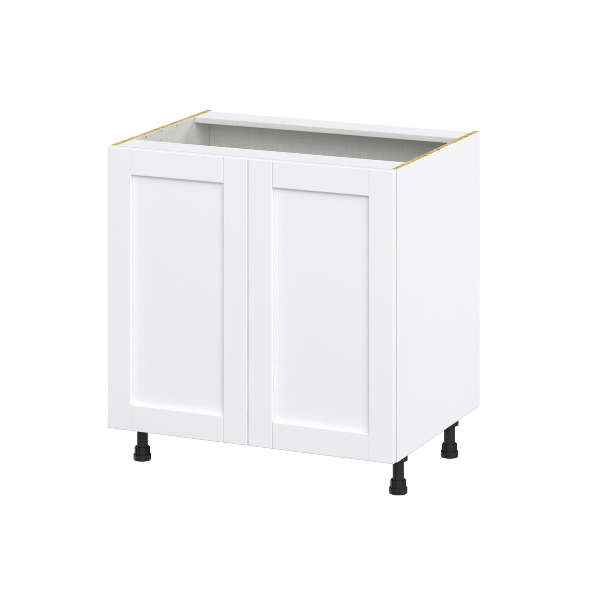 Hugo&Borg Rosemont 33-in W x 34.5-in H x 24-in D Glacier White Sink Base Fully Assembled Cabinet (Recessed Panel Shaker Style)