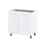 Hugo&Borg Rosemont 33-in W x 34.5-in H x 24-in D Glacier White Sink Base Fully Assembled Cabinet (Recessed Panel Shaker Style)