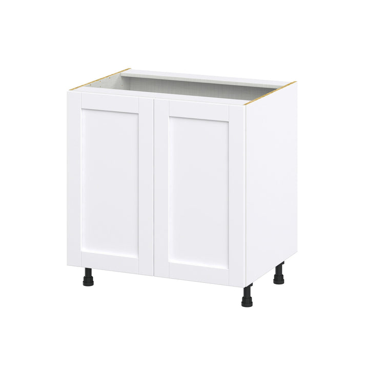 Hugo&Borg Rosemont 33-in W x 34.5-in H x 24-in D Glacier White Sink Base Fully Assembled Cabinet (Recessed Panel Shaker Style)