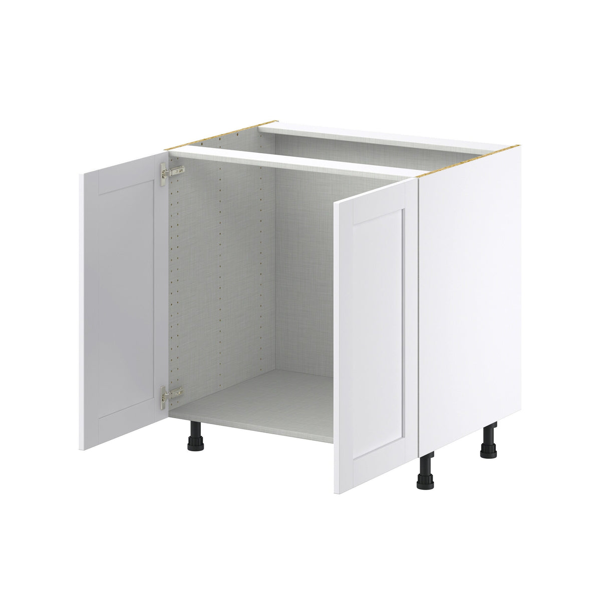 Hugo&Borg Rosemont 33-in W x 34.5-in H x 24-in D Glacier White Sink Base Fully Assembled Cabinet (Recessed Panel Shaker Style)