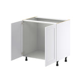 Hugo&Borg Rosemont 33-in W x 34.5-in H x 24-in D Glacier White Sink Base Fully Assembled Cabinet (Recessed Panel Shaker Style)