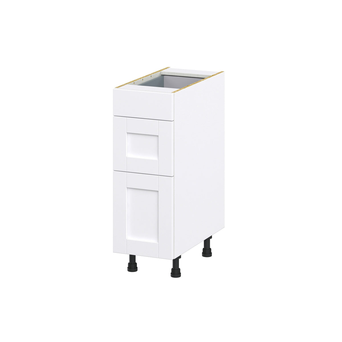 Hugo&Borg Rosemont 12-in W x 34.5-in H x 24-in D Glacier White 3-Drawer Base Fully Assembled Cabinet (Recessed Panel Style)