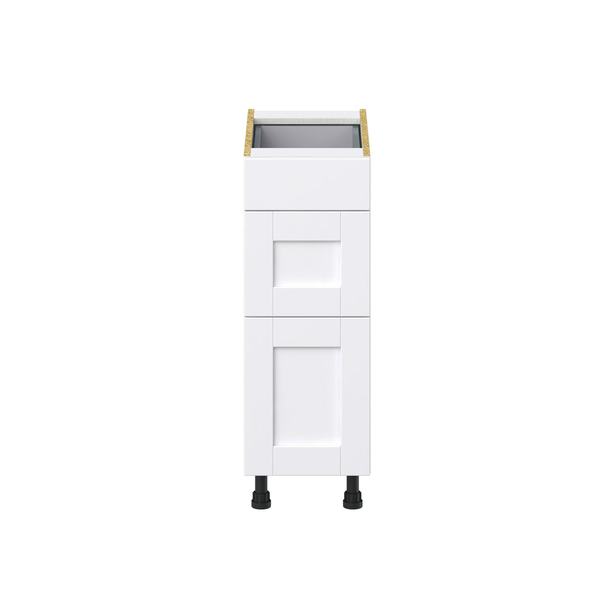 Hugo&Borg Rosemont 12-in W x 34.5-in H x 24-in D Glacier White 3-Drawer Base Fully Assembled Cabinet (Recessed Panel Style)
