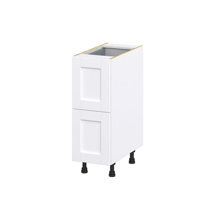 Hugo&Borg Rosemont 12-in W x 34.5-in H x 24-in D Glacier White 3-Drawer Base Fully Assembled Cabinet (Recessed Panel Style)