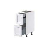 Hugo&Borg Rosemont 12-in W x 34.5-in H x 24-in D Glacier White 3-Drawer Base Fully Assembled Cabinet (Recessed Panel Style)