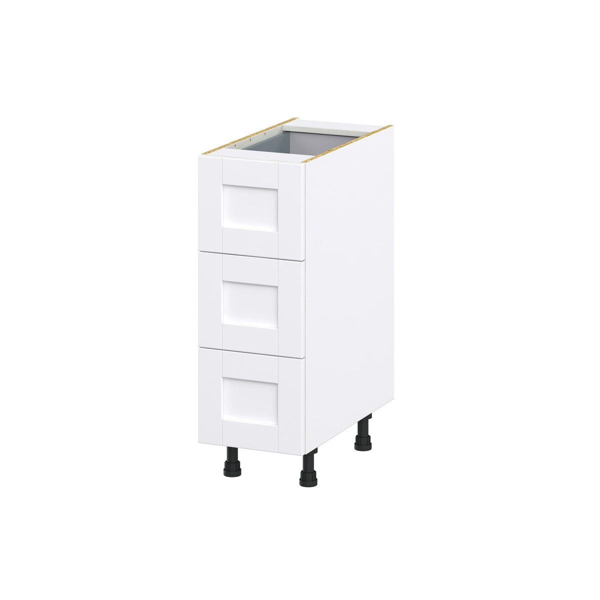Hugo&Borg Rosemont 12-in W x 34.5-in H x 24-in D Glacier White 4-Drawer Base Fully Assembled Cabinet (Recessed Panel Style)