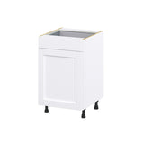 Hugo&Borg Rosemont 21-in W x 34.5-in H x 24-in D Glacier White 1-Drawer Base Fully Assembled Cabinet (Recessed Panel Shaker Style)