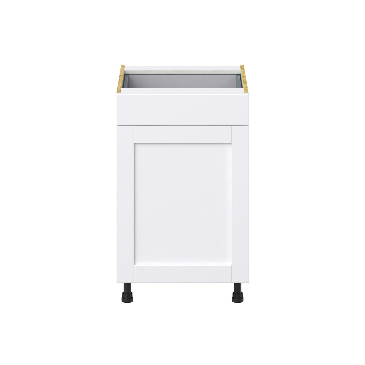Hugo&Borg Rosemont 21-in W x 34.5-in H x 24-in D Glacier White 1-Drawer Base Fully Assembled Cabinet (Recessed Panel Shaker Style)