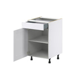 Hugo&Borg Rosemont 21-in W x 34.5-in H x 24-in D Glacier White 1-Drawer Base Fully Assembled Cabinet (Recessed Panel Shaker Style)