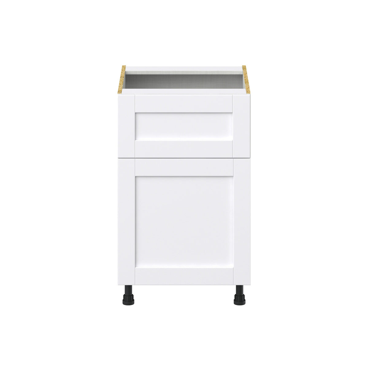 Hugo&Borg Rosemont 21-in W x 34.5-in H x 25-in D Glacier White 1-Drawer Base Fully Assembled Cabinet (Recessed Panel Shaker Style)