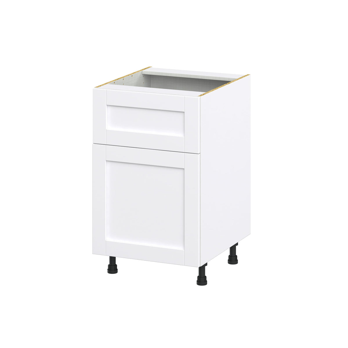 Hugo&Borg Rosemont 21-in W x 34.5-in H x 25-in D Glacier White 1-Drawer Base Fully Assembled Cabinet (Recessed Panel Shaker Style)