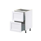 Hugo&Borg Rosemont 21-in W x 34.5-in H x 24-in D Glacier White 2-Drawer Base Fully Assembled Cabinet (Recessed Panel Style)
