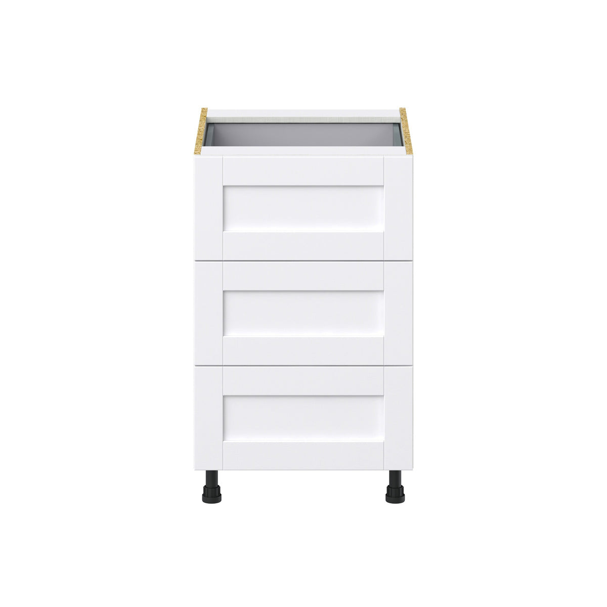 Hugo&Borg Rosemont 21-in W x 34.5-in H x 24-in D Glacier White 4-Drawer Base Fully Assembled Cabinet (Recessed Panel Style)