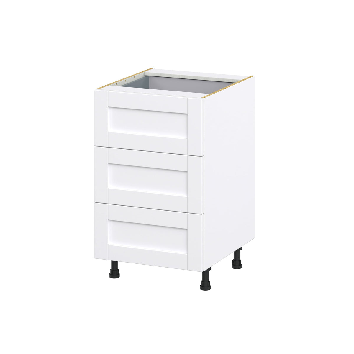 Hugo&Borg Rosemont 21-in W x 34.5-in H x 24-in D Glacier White 4-Drawer Base Fully Assembled Cabinet (Recessed Panel Style)