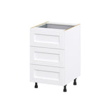 Hugo&Borg Rosemont 21-in W x 34.5-in H x 24-in D Glacier White 4-Drawer Base Fully Assembled Cabinet (Recessed Panel Style)
