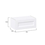 Hugo&Borg Rosemont 24-in W x 10-in H x 14-in D Glacier White Wall Fully Assembled Cabinet (Recessed Panel Shaker Door Style)