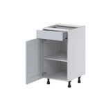 Hugo&Borg Charlesberg 18-in W x 34.5-in H x 21-in D Gray 1-Drawer Base Fully Assembled Cabinet (Recessed Panel Shaker Style)