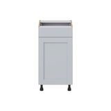Hugo&Borg Charlesberg 18-in W x 34.5-in H x 21-in D Gray 1-Drawer Base Fully Assembled Cabinet (Recessed Panel Shaker Style)