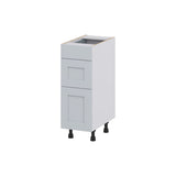 Hugo&Borg Charlesberg 12-in W x 34.5-in H x 21-in D Gray 3-Drawer Base Fully Assembled Cabinet (Recessed Panel Style)