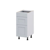 Hugo&Borg Charlesberg 15-in W x 34.5-in H x 21-in D Gray 3-Drawer Base Fully Assembled Cabinet (Recessed Panel Style)