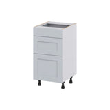 Hugo&Borg Charlesberg 18-in W x 34.5-in H x 21-in D Gray 3-Drawer Base Fully Assembled Cabinet (Recessed Panel Style)