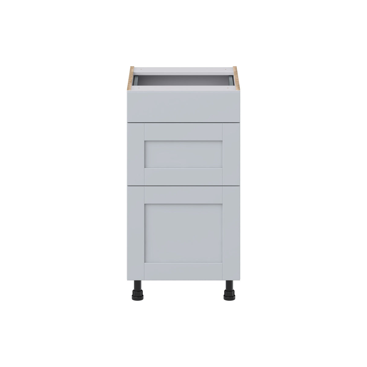 Hugo&Borg Charlesberg 18-in W x 34.5-in H x 21-in D Gray 3-Drawer Base Fully Assembled Cabinet (Recessed Panel Style)