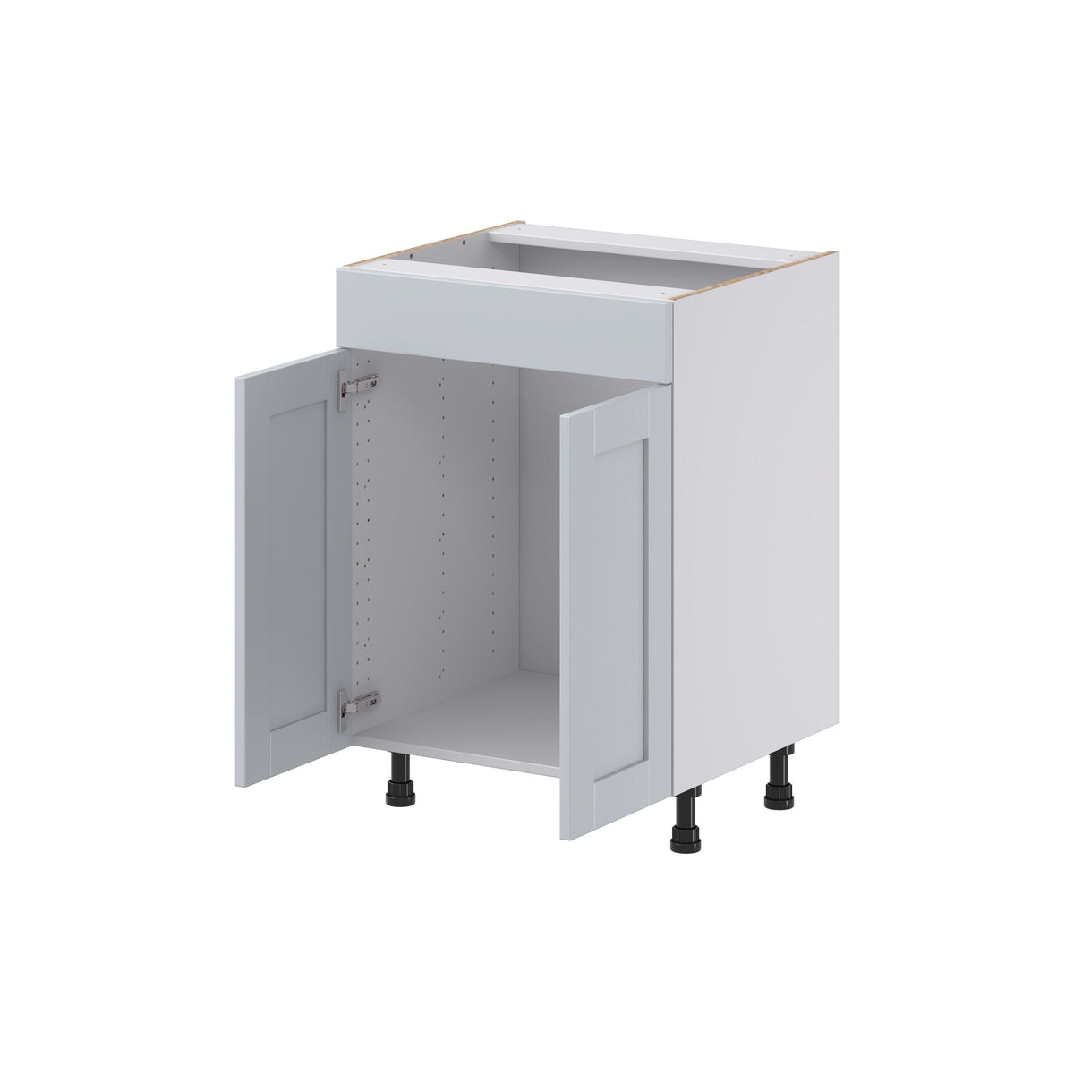 Hugo&Borg Charlesberg 24-in W x 34.5-in H x 21-in D Gray Sink Base Fully Assembled Cabinet (Recessed Panel Shaker Style)