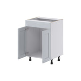 Hugo&Borg Charlesberg 24-in W x 34.5-in H x 21-in D Gray Sink Base Fully Assembled Cabinet (Recessed Panel Shaker Style)