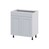 Hugo&Borg Charlesberg 30-in W x 34.5-in H x 21-in D Gray Sink Base Fully Assembled Cabinet (Recessed Panel Shaker Style)