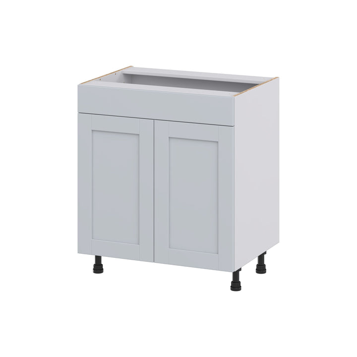 Hugo&Borg Charlesberg 30-in W x 34.5-in H x 21-in D Gray Sink Base Fully Assembled Cabinet (Recessed Panel Shaker Style)