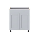 Hugo&Borg Charlesberg 30-in W x 34.5-in H x 21-in D Gray Sink Base Fully Assembled Cabinet (Recessed Panel Shaker Style)