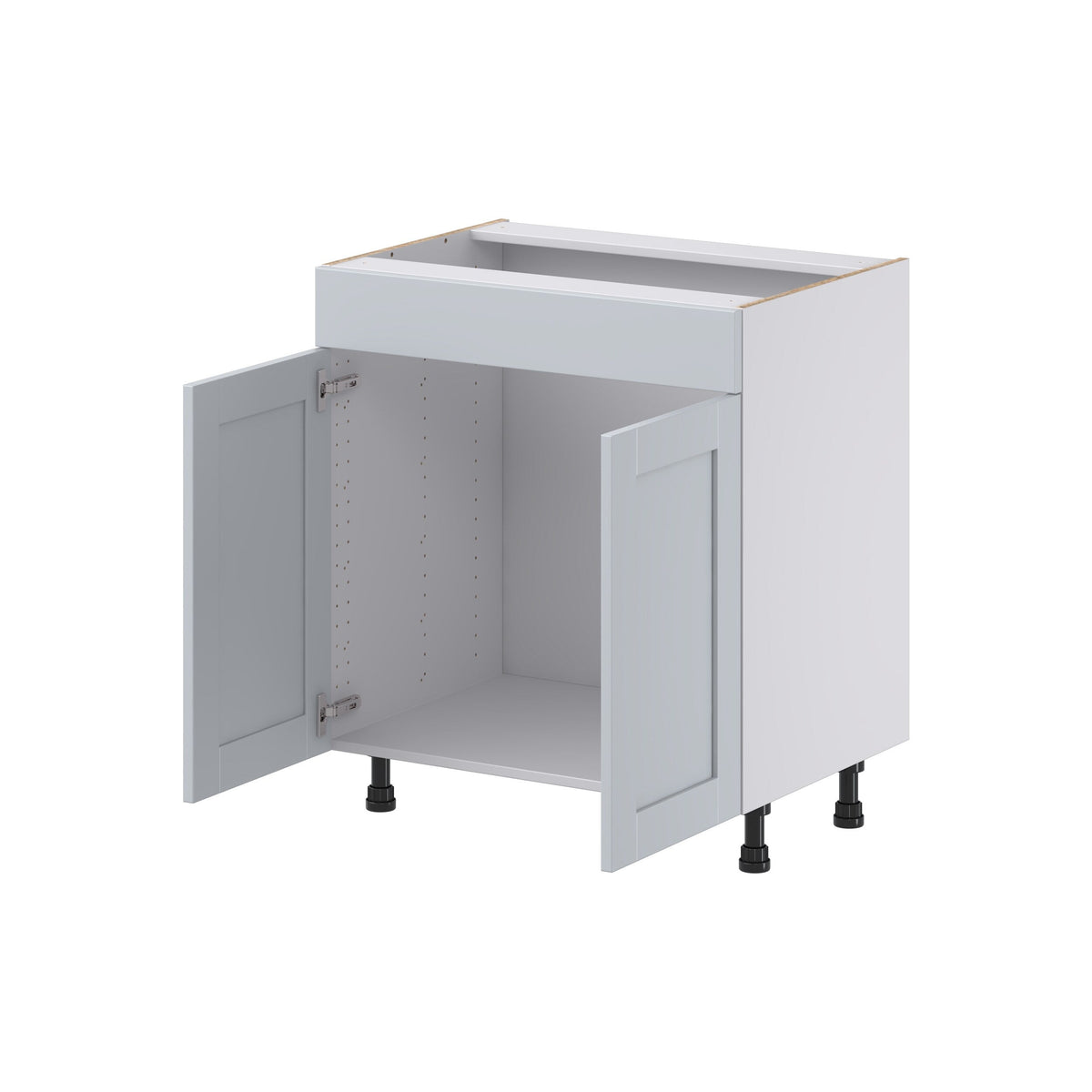 Hugo&Borg Charlesberg 30-in W x 34.5-in H x 21-in D Gray Sink Base Fully Assembled Cabinet (Recessed Panel Shaker Style)