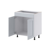 Hugo&Borg Charlesberg 30-in W x 34.5-in H x 21-in D Gray Sink Base Fully Assembled Cabinet (Recessed Panel Shaker Style)