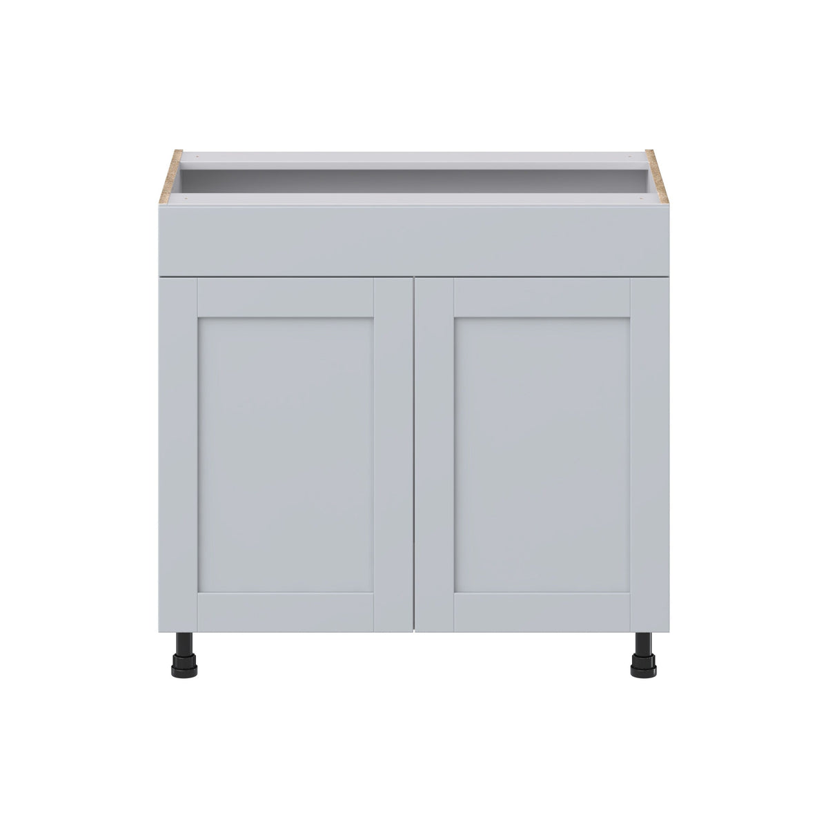 Hugo&Borg Charlesberg 36-in W x 34.5-in H x 21-in D Gray Sink Base Fully Assembled Cabinet (Recessed Panel Shaker Style)