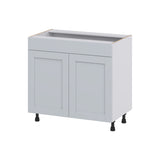 Hugo&Borg Charlesberg 36-in W x 34.5-in H x 21-in D Gray Sink Base Fully Assembled Cabinet (Recessed Panel Shaker Style)