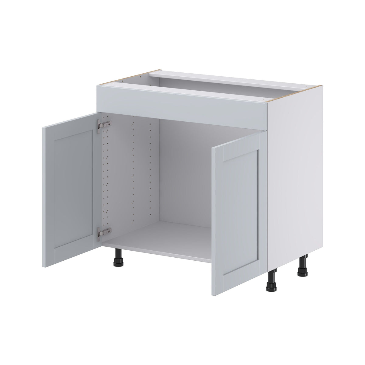 Hugo&Borg Charlesberg 36-in W x 34.5-in H x 21-in D Gray Sink Base Fully Assembled Cabinet (Recessed Panel Shaker Style)