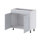 Hugo&Borg Charlesberg 36-in W x 34.5-in H x 21-in D Gray Sink Base Fully Assembled Cabinet (Recessed Panel Shaker Style)
