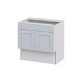 Hugo&Borg Charlesberg 30-in W x 30-in H x 21-in D Gray Sink Base Fully Assembled Cabinet (Recessed Panel Shaker Style)