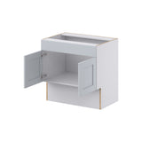 Hugo&Borg Charlesberg 30-in W x 30-in H x 21-in D Gray Sink Base Fully Assembled Cabinet (Recessed Panel Shaker Style)