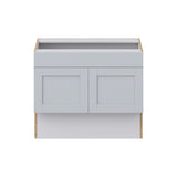 Hugo&Borg Charlesberg 36-in W x 30-in H x 21-in D Gray Sink Base Fully Assembled Cabinet (Recessed Panel Shaker Style)