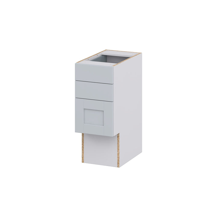 Hugo&Borg Charlesberg 12-in W x 30-in H x 21-in D Gray 4-Drawer Base Fully Assembled Cabinet (Recessed Panel Style)