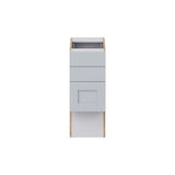 Hugo&Borg Charlesberg 12-in W x 30-in H x 21-in D Gray 4-Drawer Base Fully Assembled Cabinet (Recessed Panel Style)