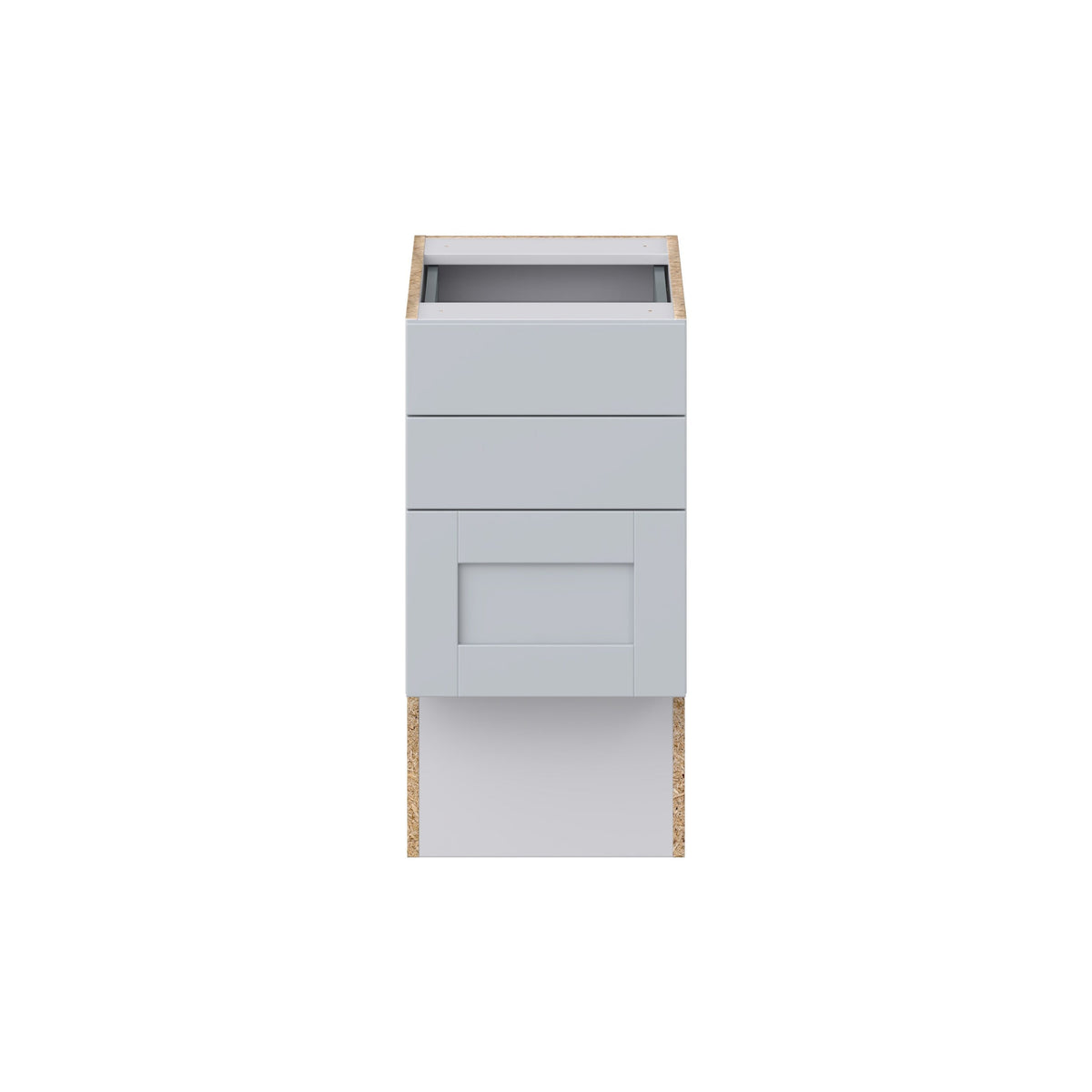 Hugo&Borg Charlesberg 15-in W x 30-in H x 21-in D Gray 3-Drawer Base Fully Assembled Cabinet (Recessed Panel Style)