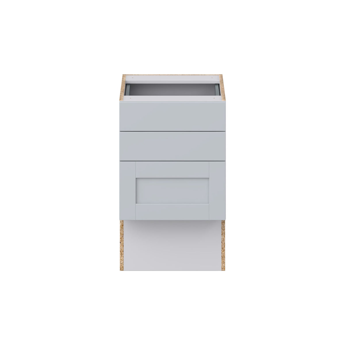 Hugo&Borg Charlesberg 18-in W x 30-in H x 21-in D Gray 3-Drawer Base Fully Assembled Cabinet (Recessed Panel Style)