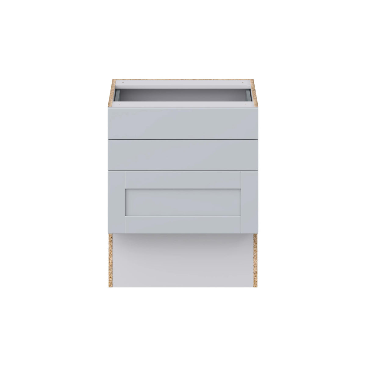 Hugo&Borg Charlesberg 24-in W x 30-in H x 21-in D Gray 3-Drawer Base Fully Assembled Cabinet (Recessed Panel Style)