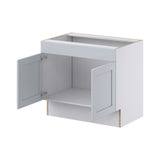 Hugo&Borg Charlesberg 36-in W x 32.5-in H x 24-in D Gray Sink Base Fully Assembled Cabinet (Recessed Panel Shaker Style)