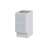 Hugo&Borg Charlesberg 15-in W x 32.5-in H x 25-in D Gray 3-Drawer Base Fully Assembled Cabinet (Recessed Panel Style)