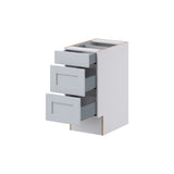 Hugo&Borg Charlesberg 15-in W x 32.5-in H x 25-in D Gray 3-Drawer Base Fully Assembled Cabinet (Recessed Panel Style)