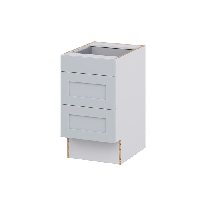 Hugo&Borg Charlesberg 18-in W x 32.5-in H x 25-in D Gray 3-Drawer Base Fully Assembled Cabinet (Recessed Panel Style)
