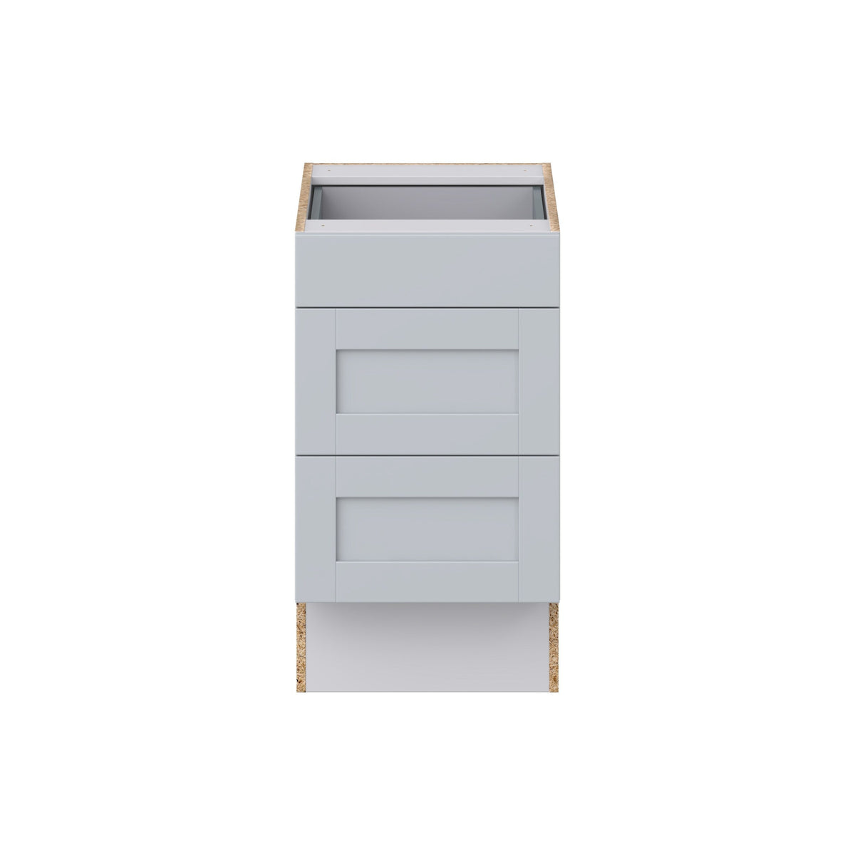 Hugo&Borg Charlesberg 18-in W x 32.5-in H x 25-in D Gray 3-Drawer Base Fully Assembled Cabinet (Recessed Panel Style)